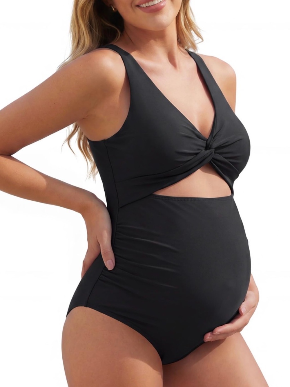 Summer Mae Twist-Front Maternity Swimsuit
